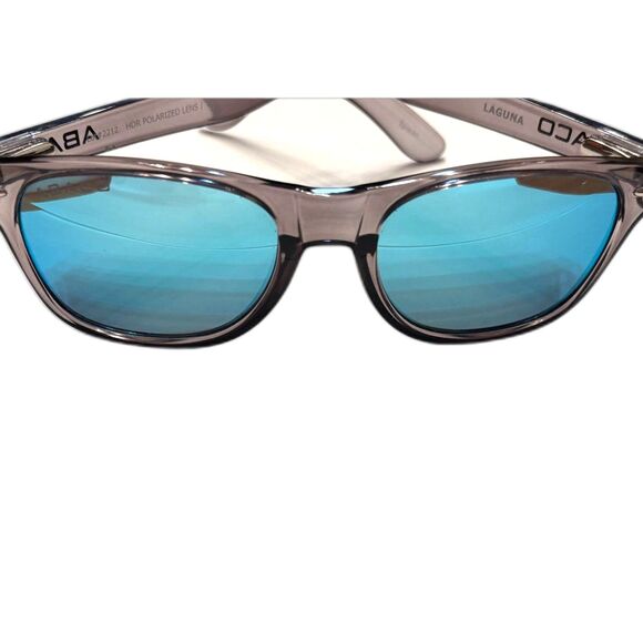 Men's Abaco Polorized Sunglasses in Crystal Grey/Deep Blue Mirror, EUC - Picture 4 of 15